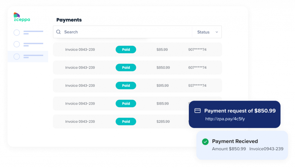 Zceppa payments